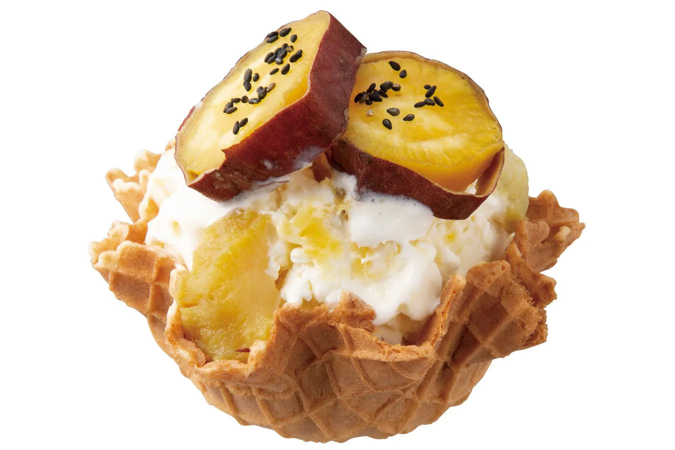 ▲「焼さつまいも」（864円）※ワンサイズ、ワッフルボール付