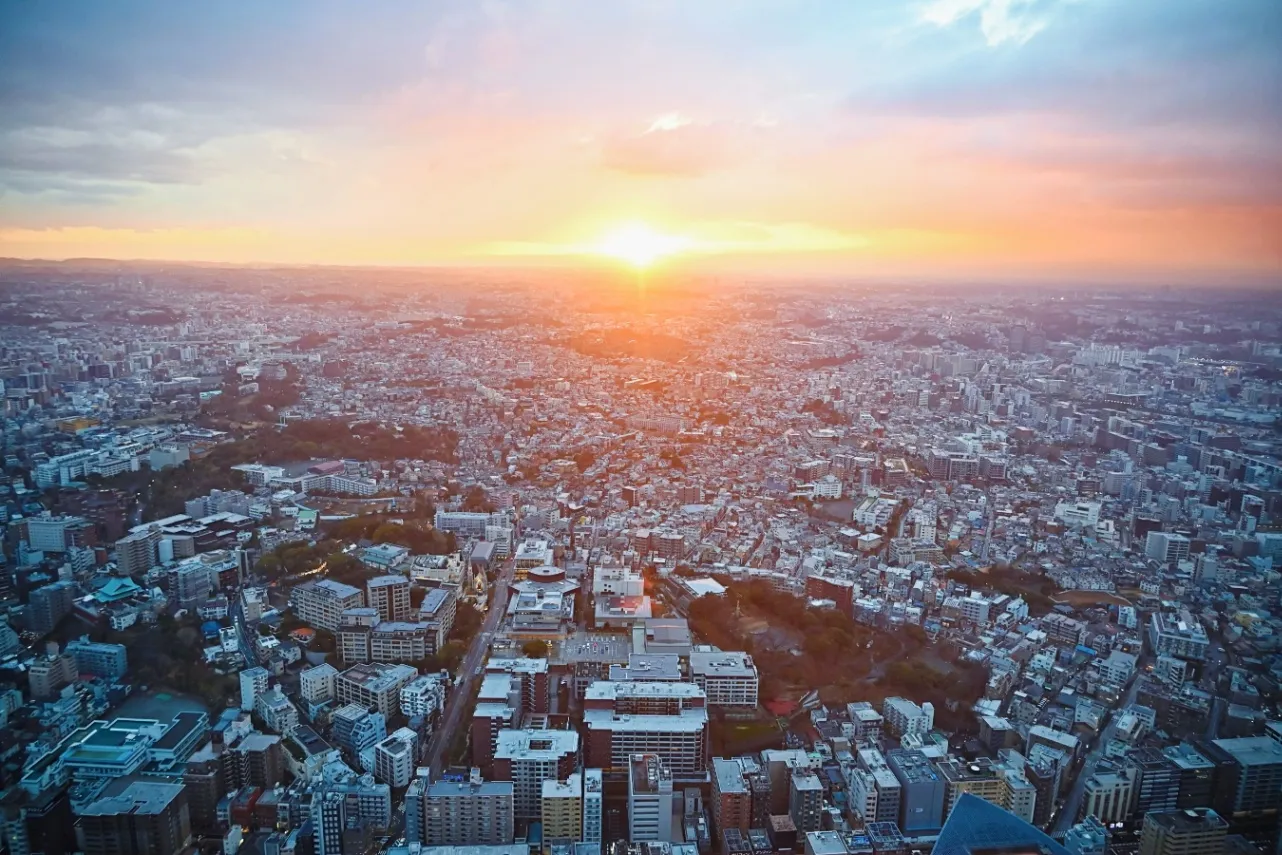 ▲夕景が美しい南西の景観