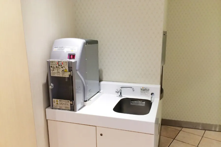 ▲7階のパウダールーム。これぞ日本のきめ細やかなサービス