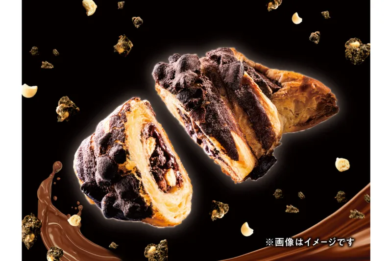 【サンマルクカフェ×ブラックサンダー】初コラボ！“ザクザク食感”プレミアムチョコクロなど