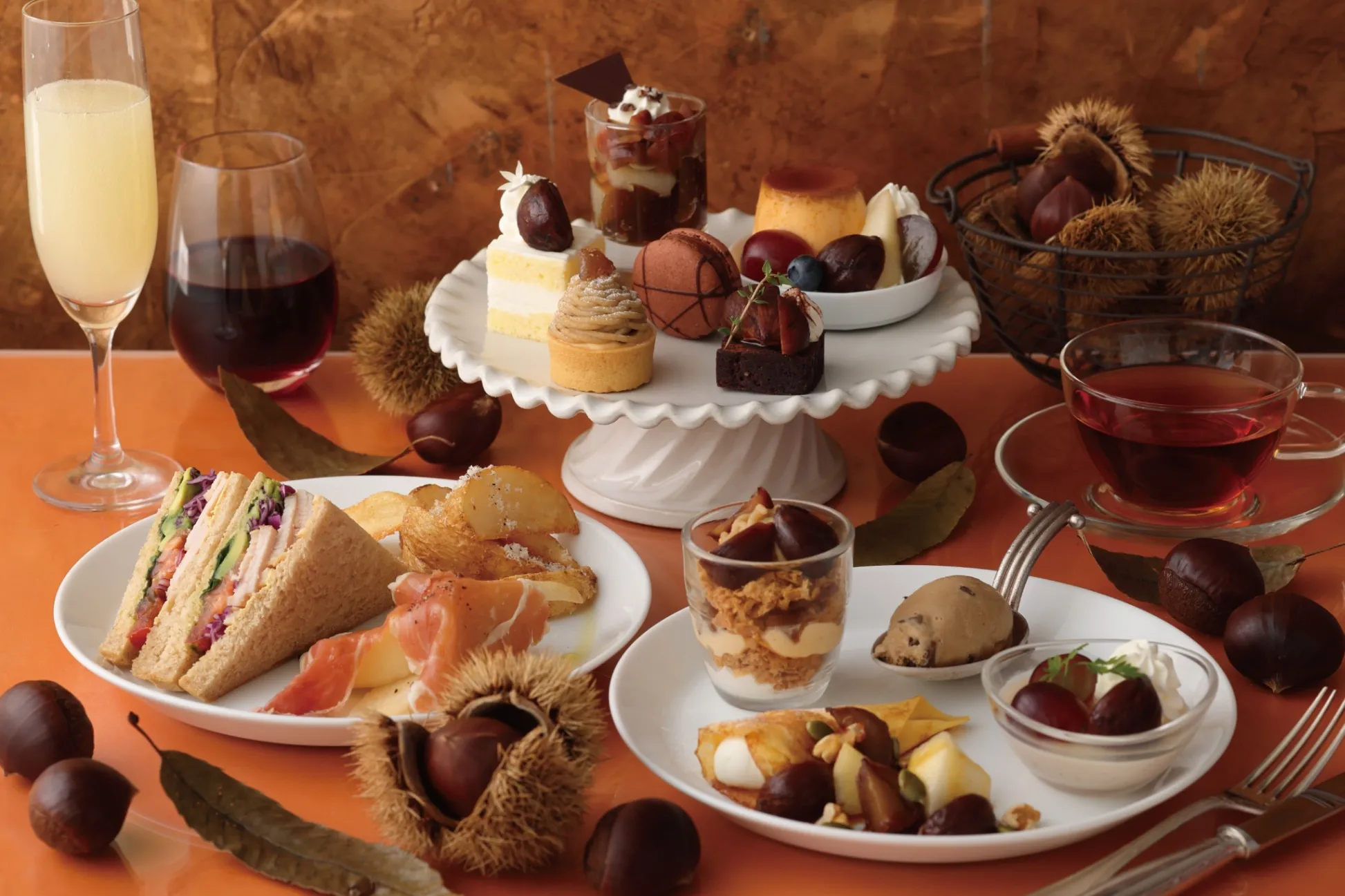 【キハチ 青山本店】“栗”主役のアフタヌーンティー！マロンパフェ＆モンブランタルトなど