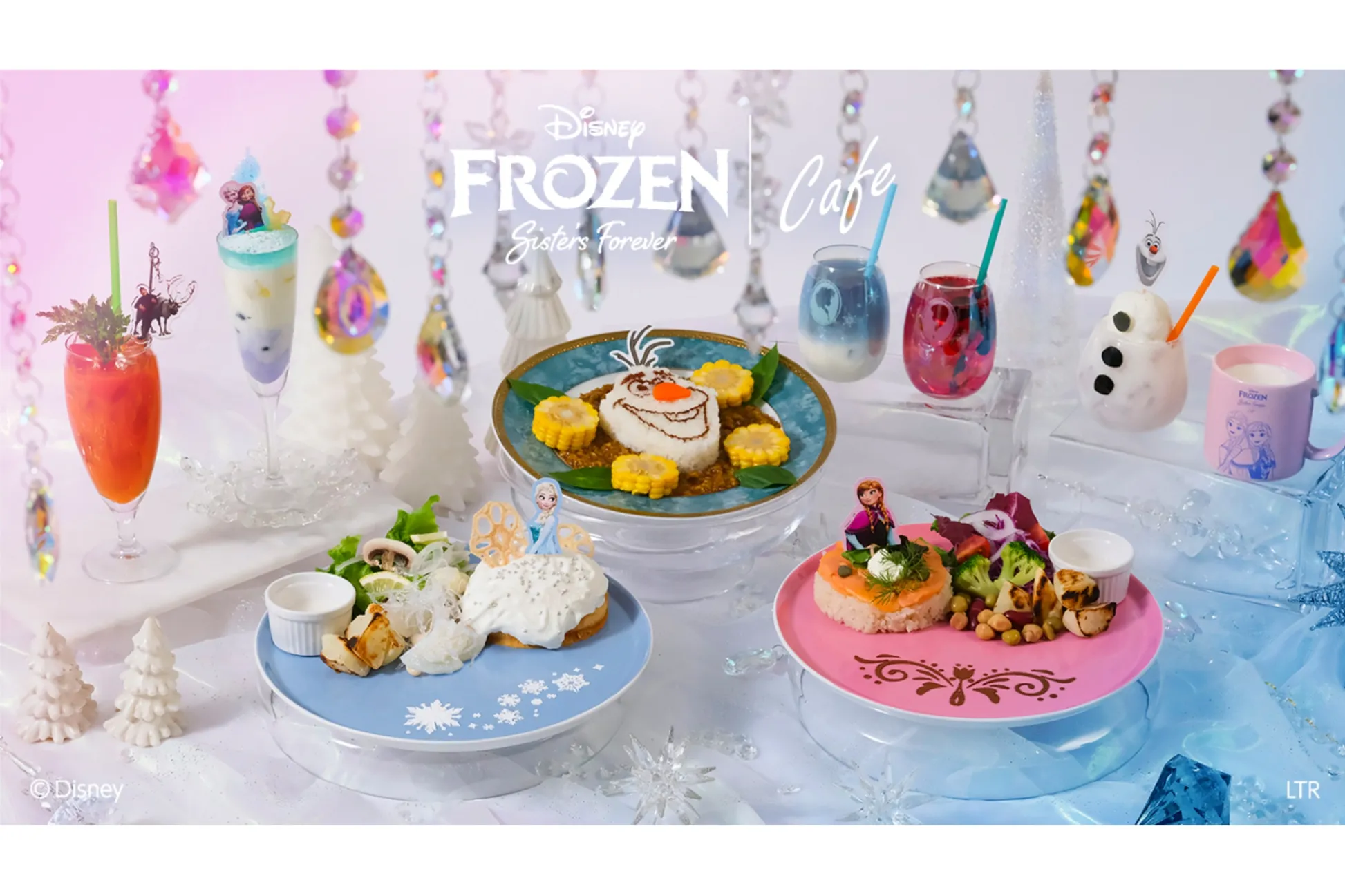 ディズニー映画『アナと雪の女王』の限定カフェが新宿に登場！アナ＆エルサのパフェも
