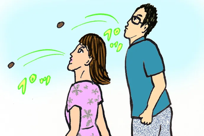 【辛酸なめ子連載】ライチ種飛ばし大会に現れる人間力