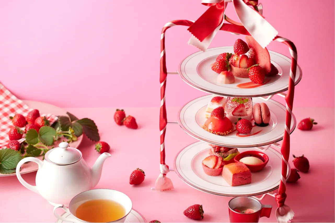 ▲「あまおうアフタヌーンティーセット」