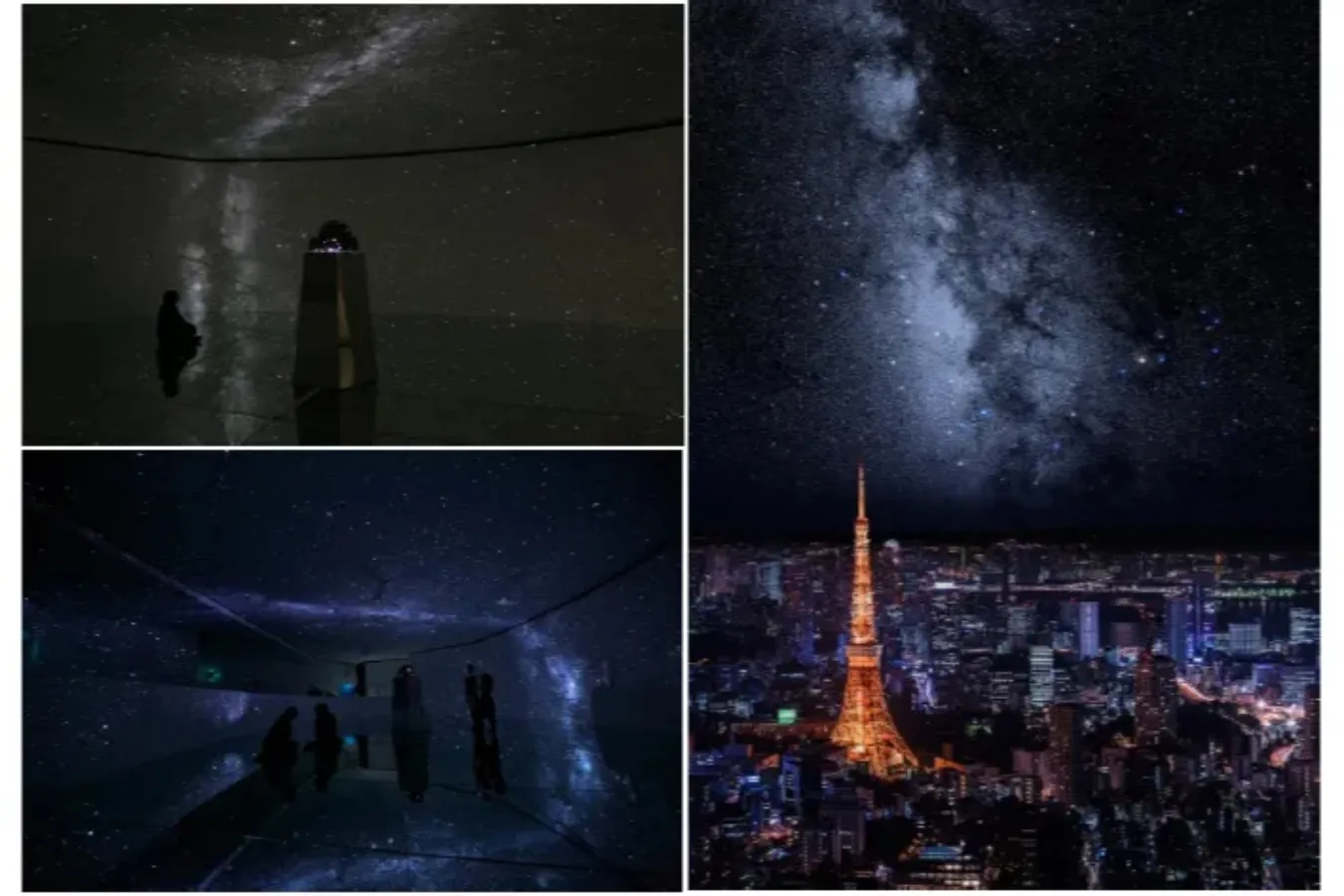 ▲＜「MEGASTAR」による「星空シアター」展示イメージ＞　※画像は展示イメージです。実際の展示とは異なる場合がございます。　写真提供：大平技研