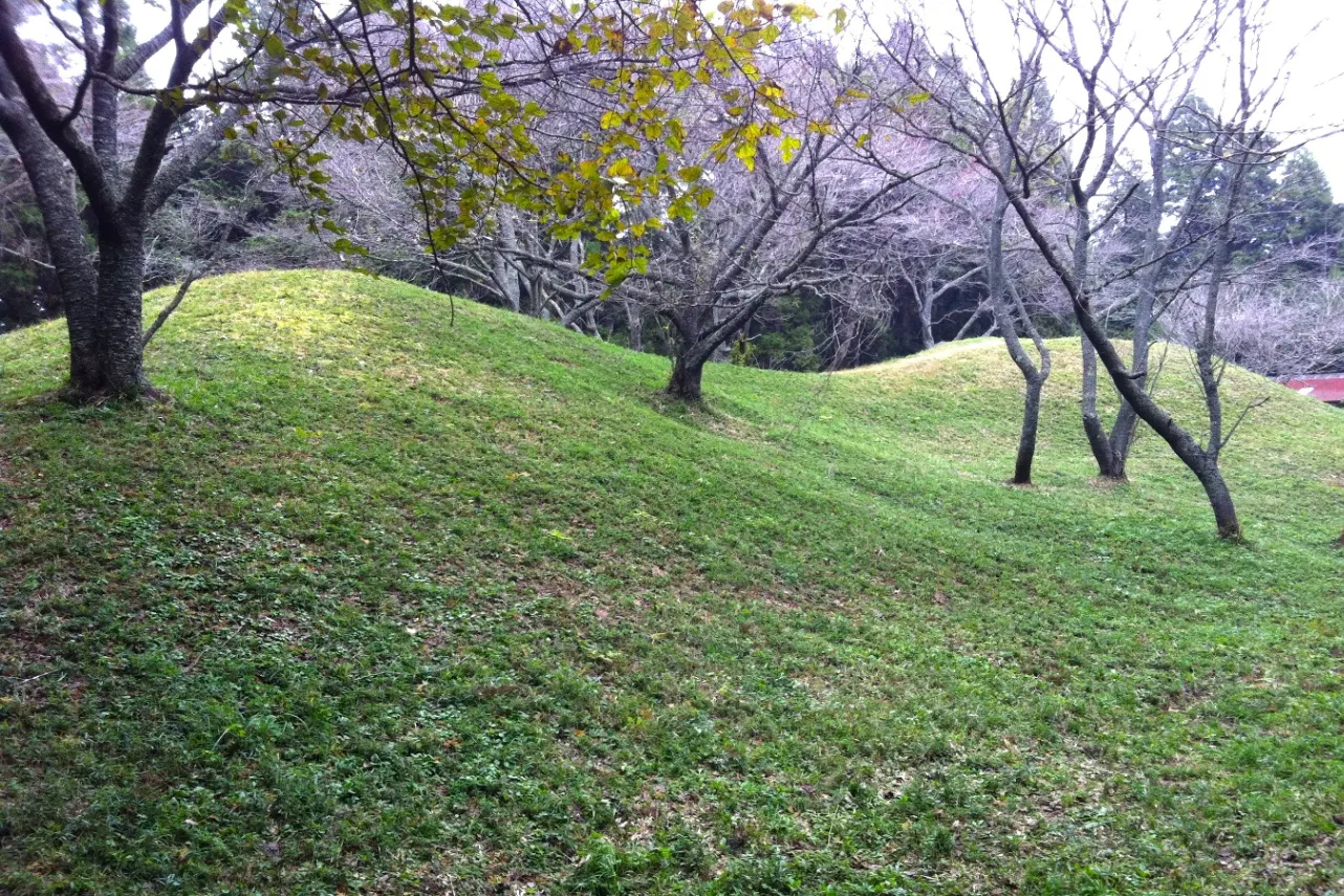 ▲なめらかなフォルムの「姫塚古墳」