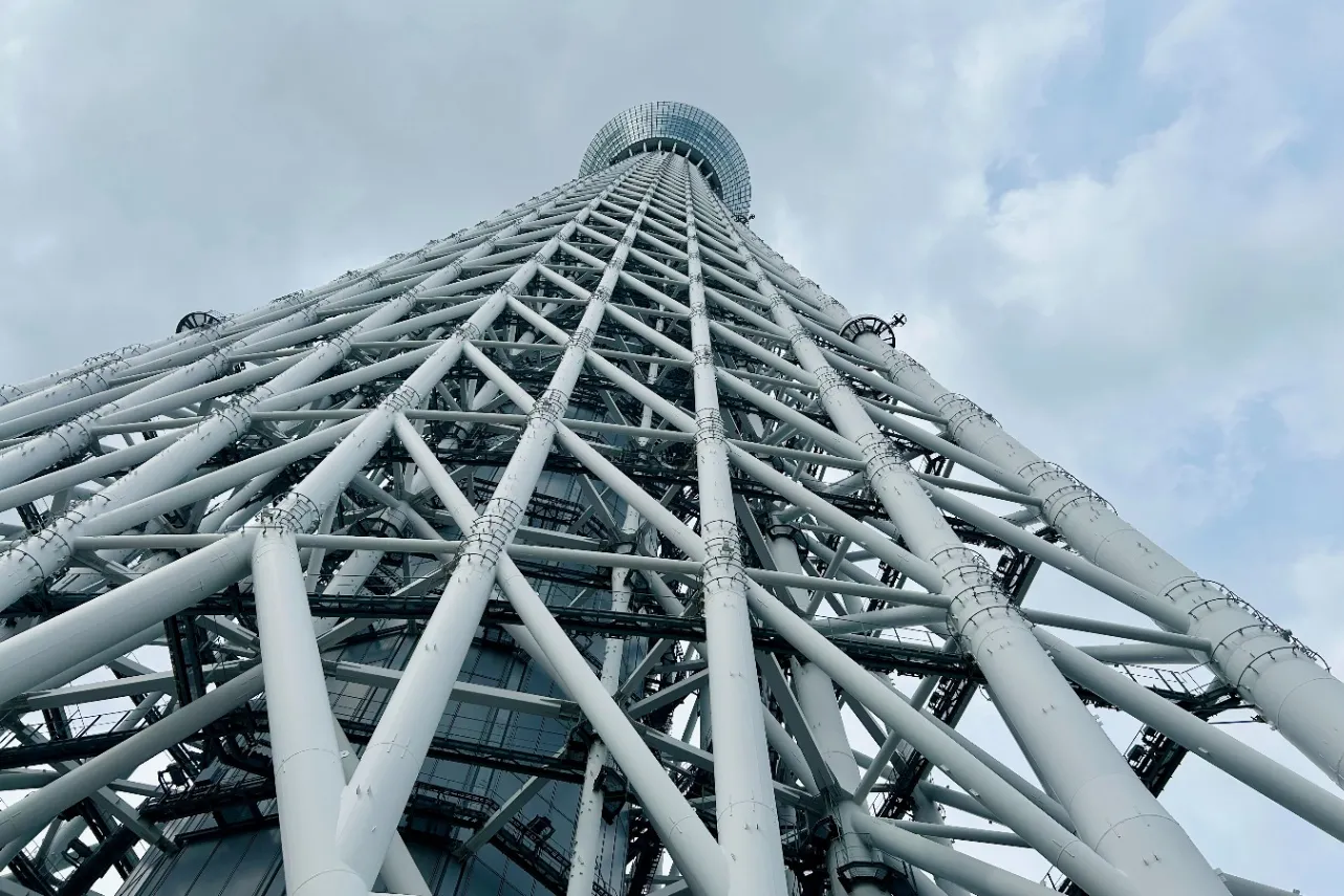 ▲ネットベンチから撮影した東京スカイツリー