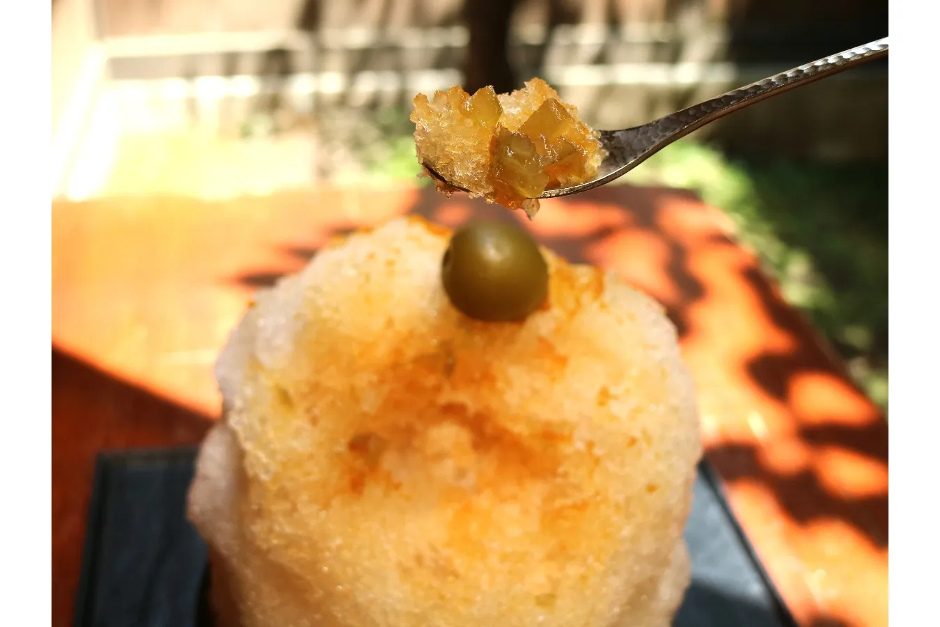 ▲「くず餅乳酸菌入りかき氷」