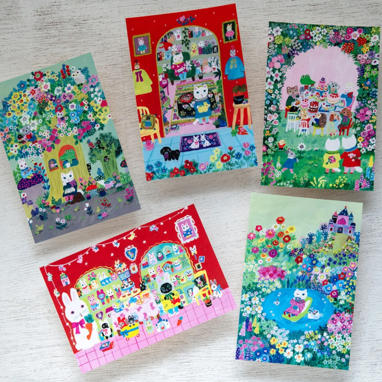 ▲ポストカード「フラワー 5枚セット」(825円) 写真提供:galerie doux dimanche