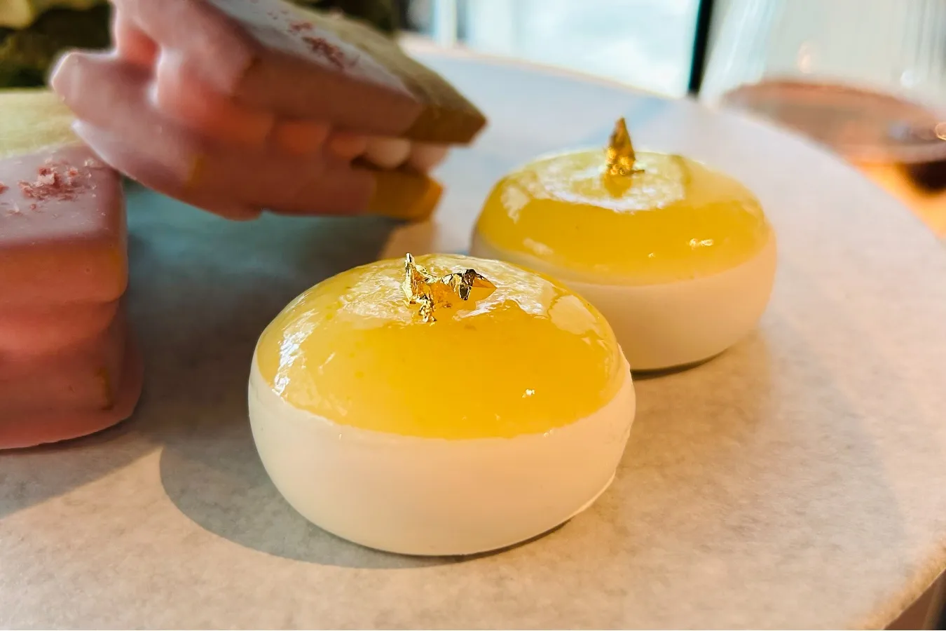 ▲「柚子とホワイトチョコレートのムース」（撮影：レッツエンジョイ東京編集部）