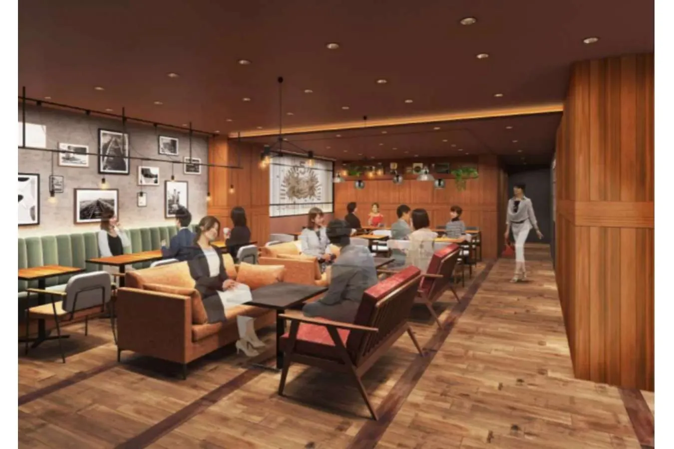 ▲「Shinjuku CROSSING Cafe＆Dining」内観