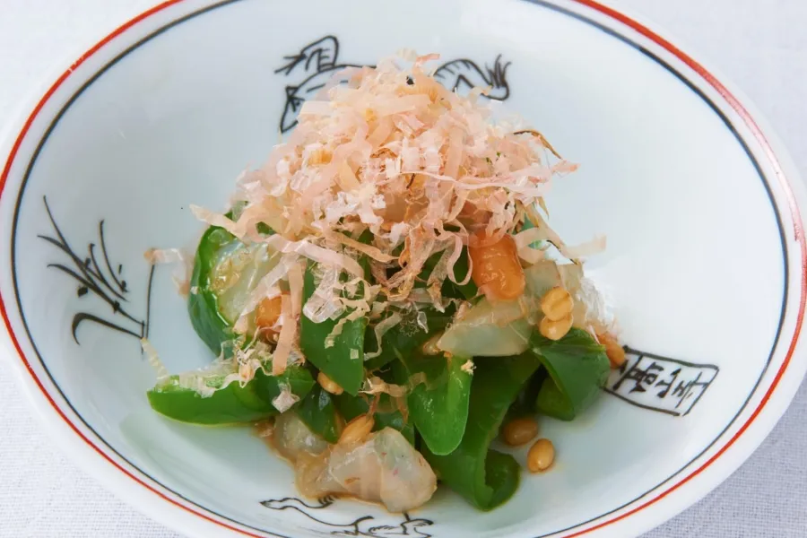 ▲鯛と万願寺の豆醤油（680円）