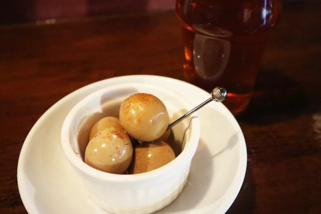 ▲「味付けうずら卵」（350円）