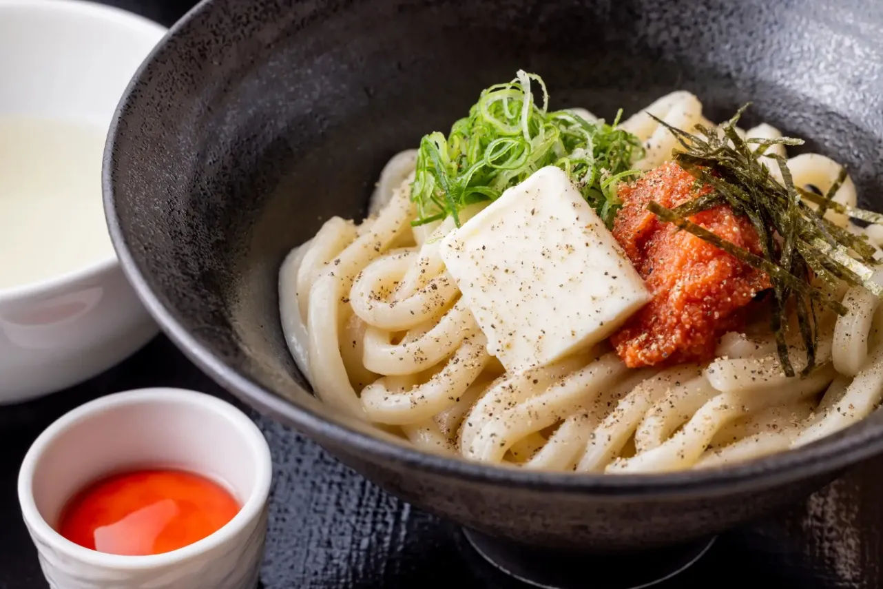 ▲「名物窯玉明太カルピスバターうどん」