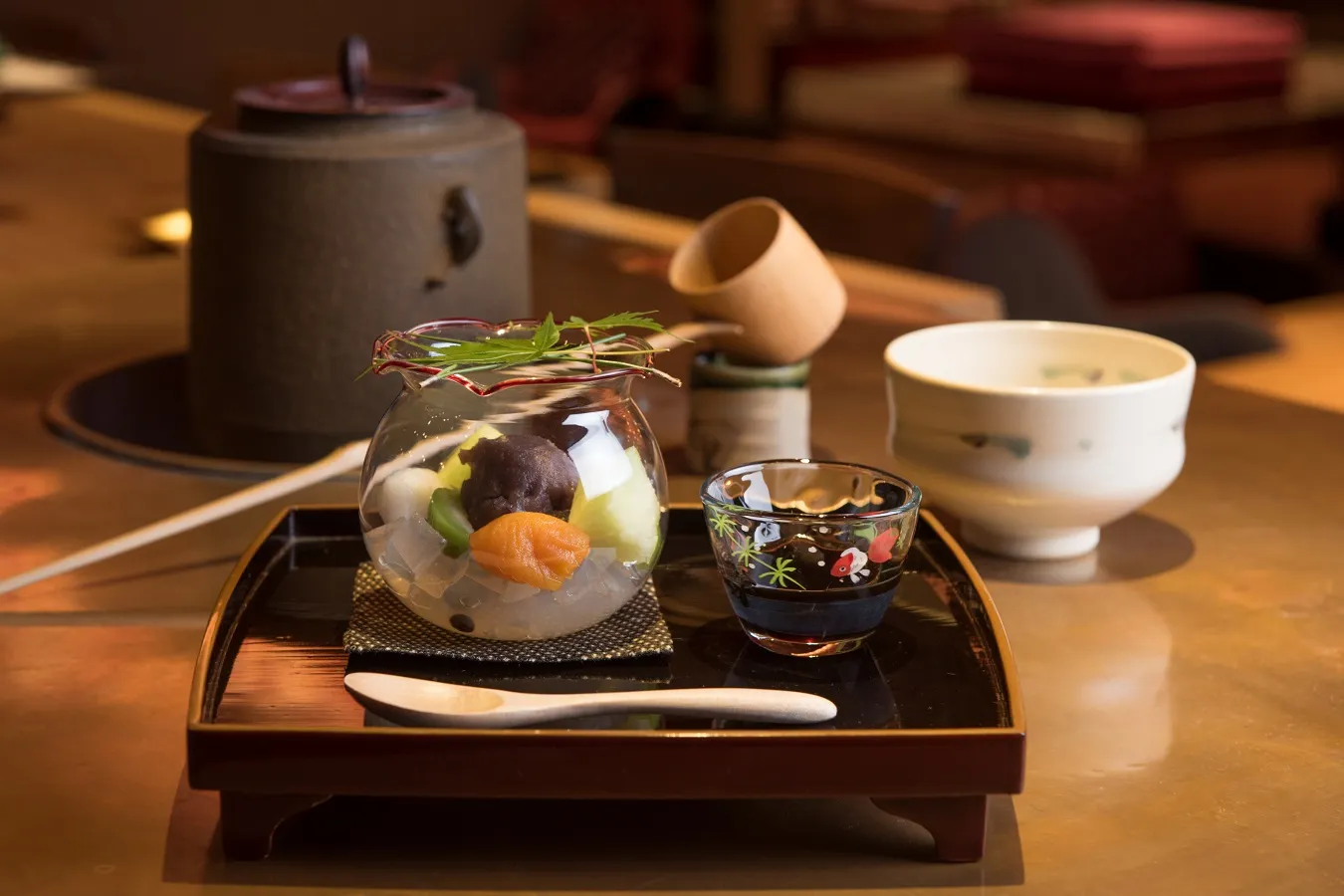 ▲「お好きな甘味とお茶のペアリング付」（3,500円）