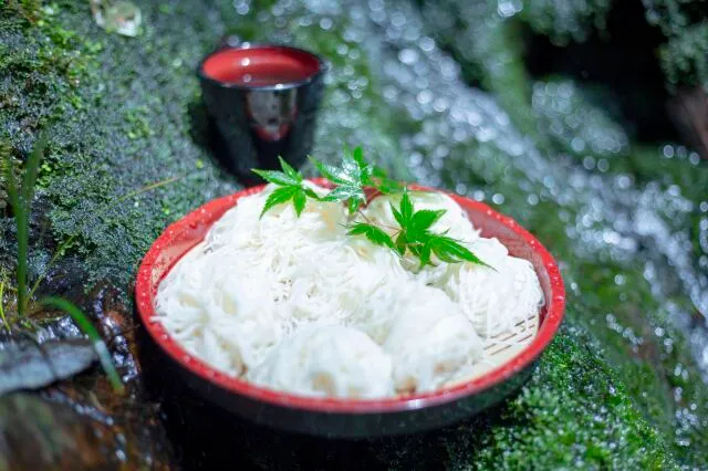 薬師谷渓谷　そうめん流し