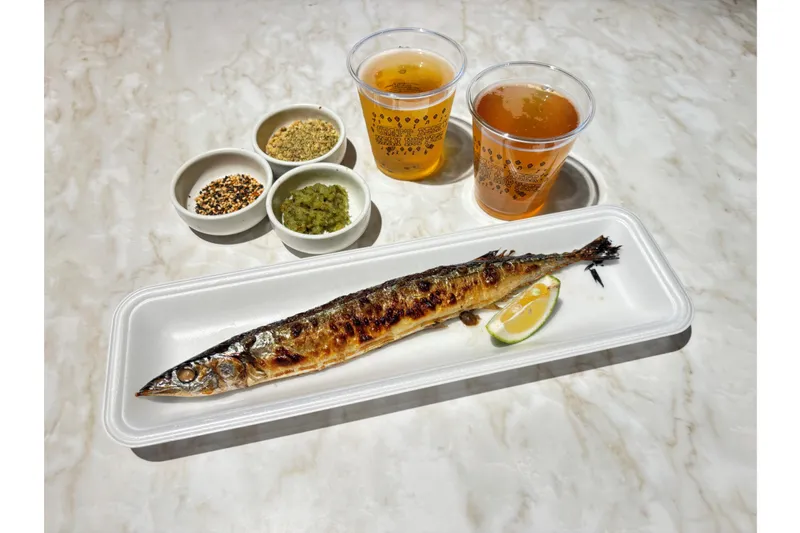秋刀魚とビール　イメージ写真