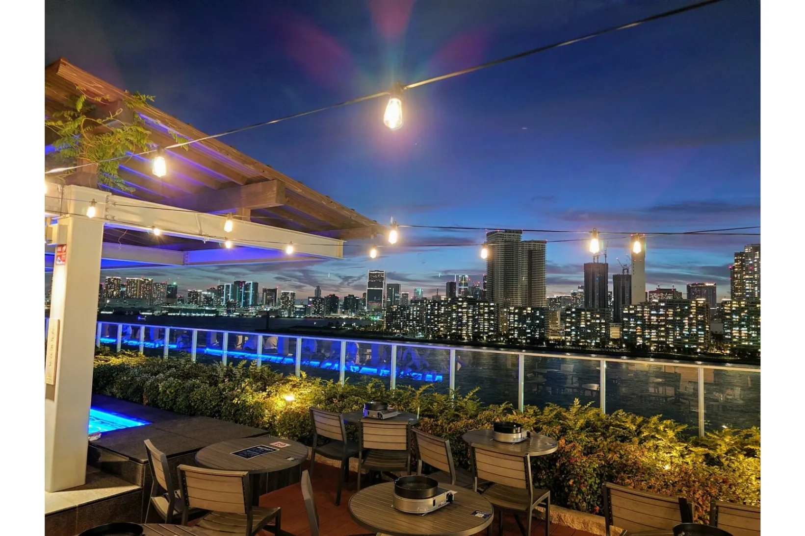 足湯付き絶景テラスで貸切BBQビアガーデン/東京豊洲 万葉倶楽部_3