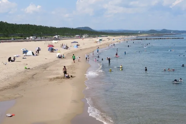 【海水浴】賀露みなと海水浴場
