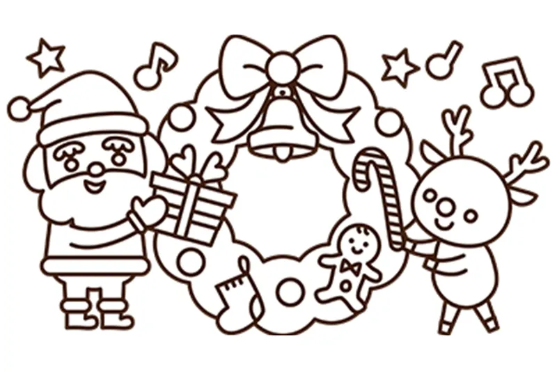 ぬり絵シートの一例（イメージ）