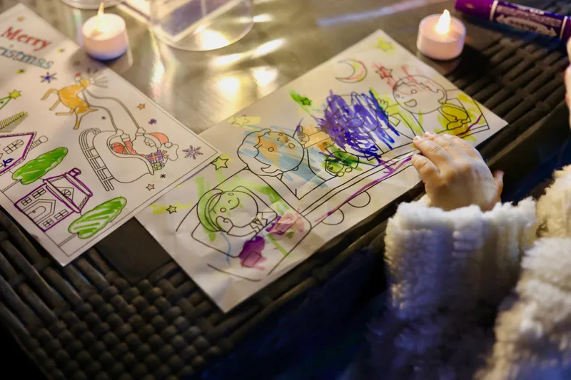 昨年のぬり絵の様子