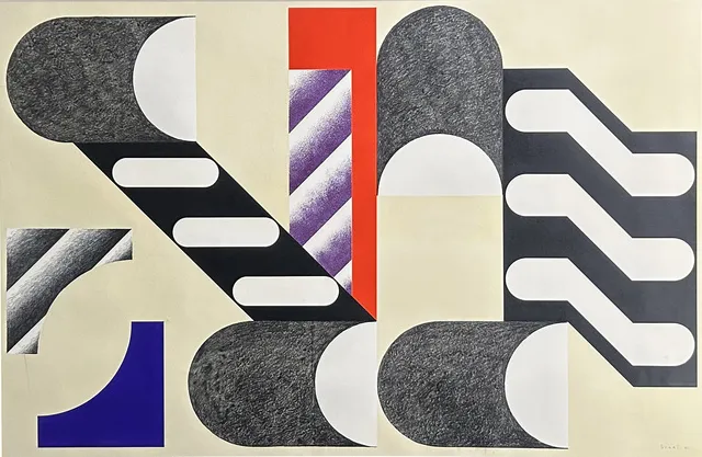 菅井汲、【ナショナル ルート No 8】、希少画集画、高級新品額・額装付