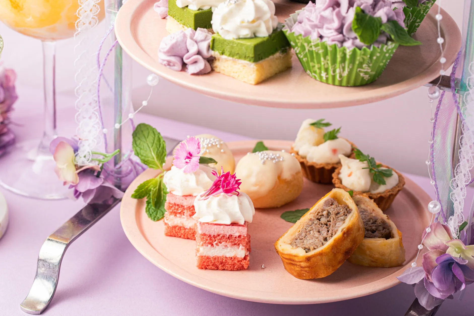 【レア美品】英国製　クラウンリージェント★紫陽花★ケーキ皿　6枚 紫陽花 -AJISAI- Afternoon Tea