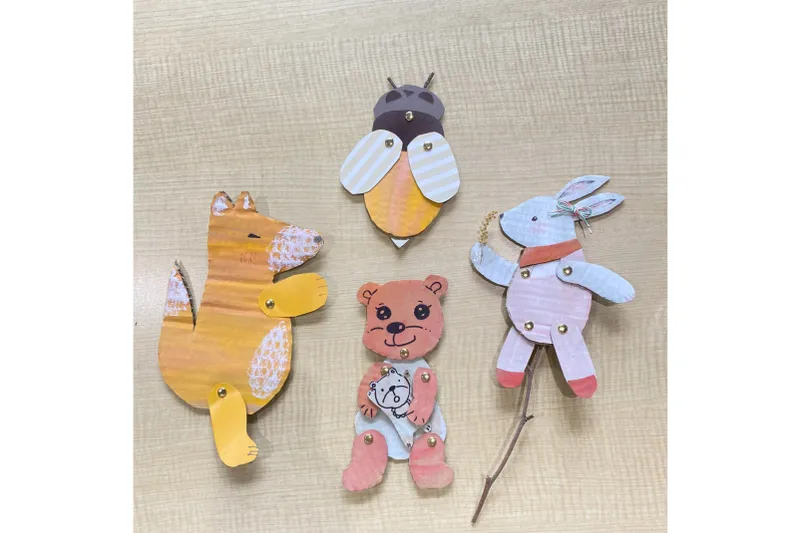 割りピンを使って動くどうぶつを作ってみよう！（イメージ画像）