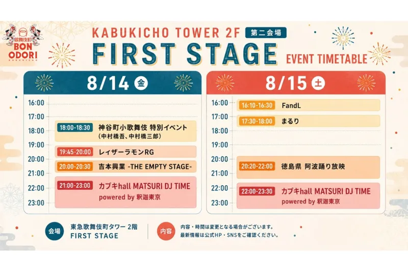 第2会場タイムテーブル