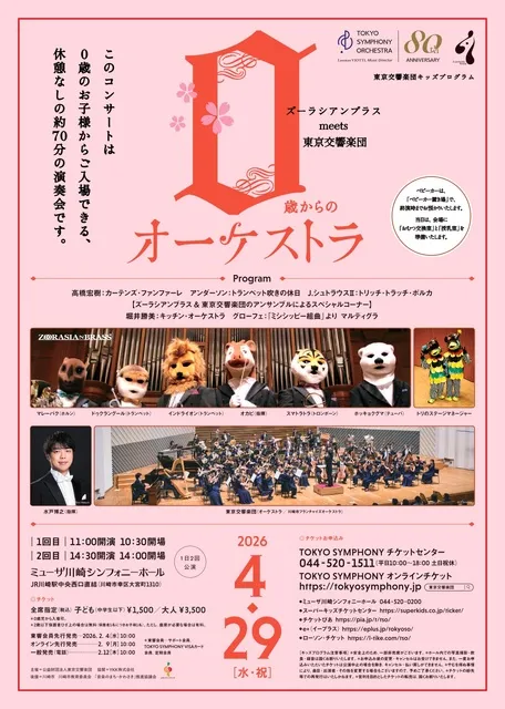 0歳からのオーケストラ ズーラシアンブラスmeets東京交響楽団