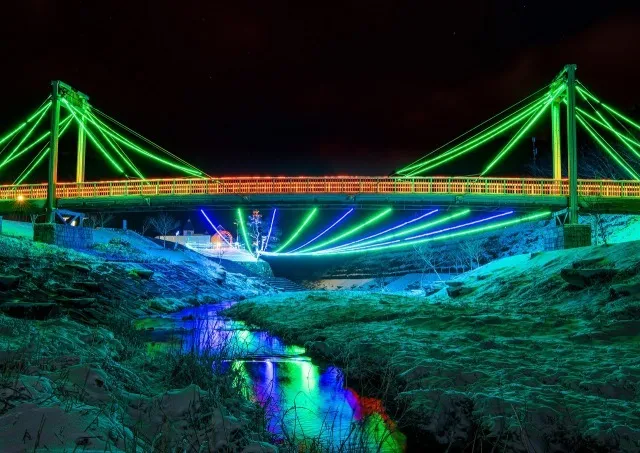 道の駅ラフォーレ　イルミネーションライトアップ