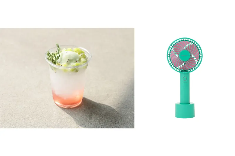 キウイとエルダーローズとソーダ