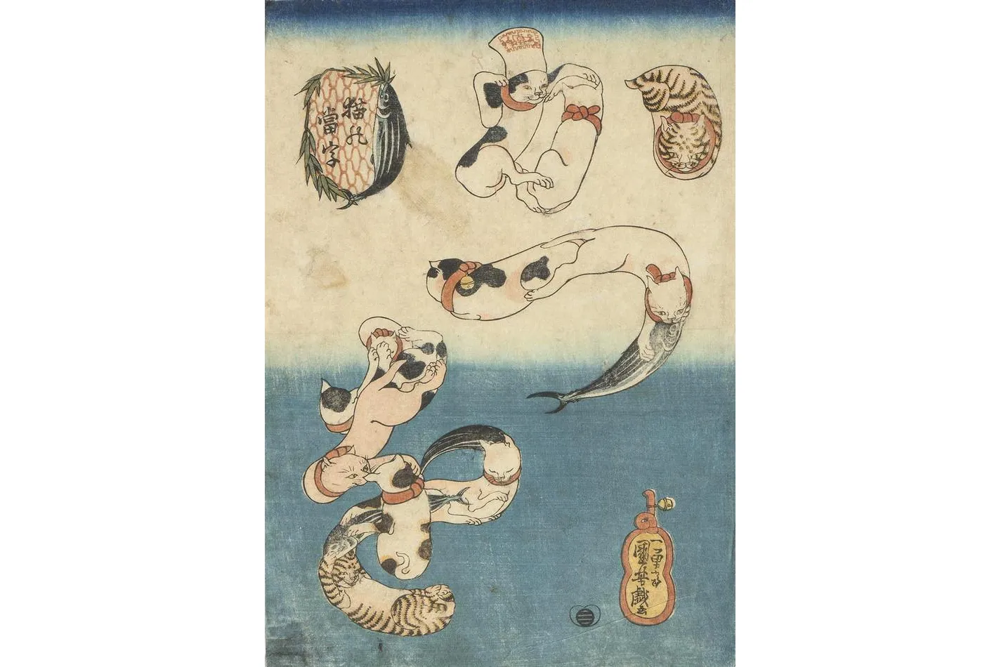 Ukiyo-e 猫百科　ごろごろまるまるネコづくし_2