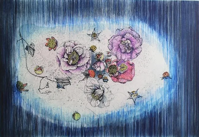 安藤真司展 -ガラス絵・ドローイング・版画-