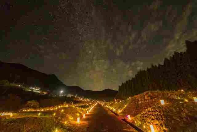 やまだの里　棚田の灯り　ライトアップ