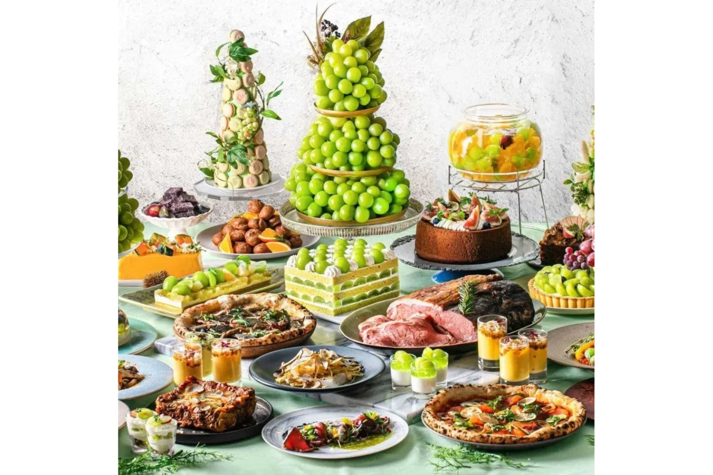 秋ブッフェ☆シャインマスカット食べ放題や旬のイタリアン約60種【XEX