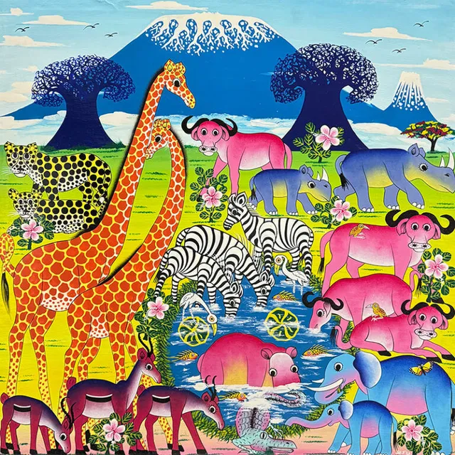 アフリカン現代アート ティンガティンガ原画展＠博多阪急
