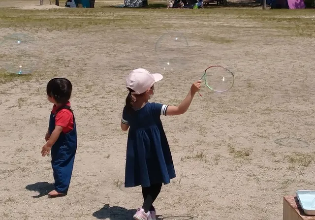 広島市森林公園 クラフトイベント（大シャボン玉）
