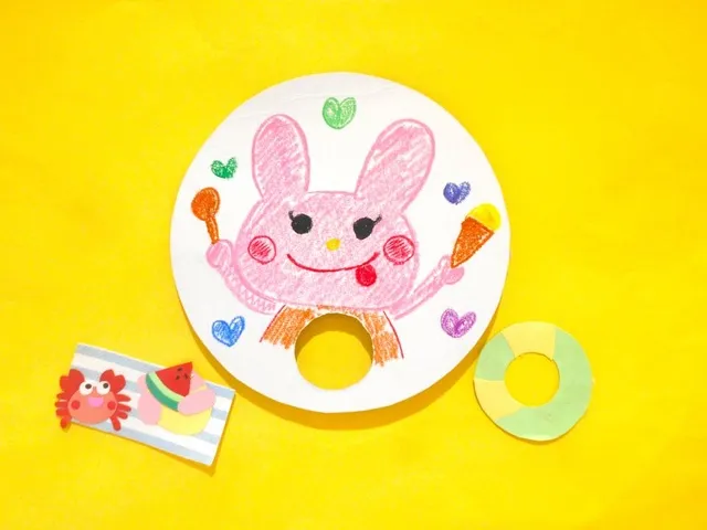 親子 de 工作「おえかきうちわ」