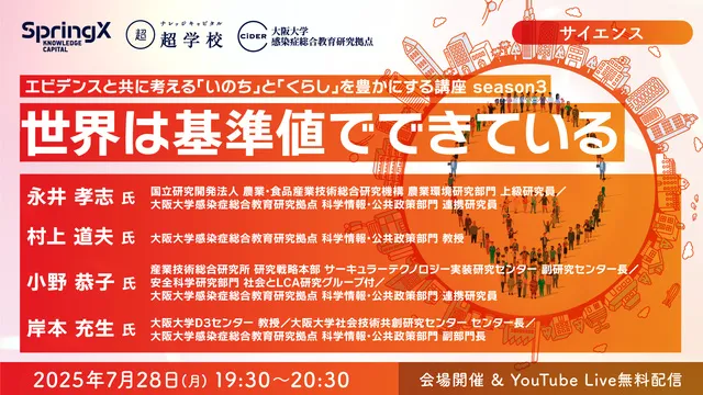 SpringX 超学校 エビデンスと共に考える「いのち」と「くらし」を豊かにする講座 season3