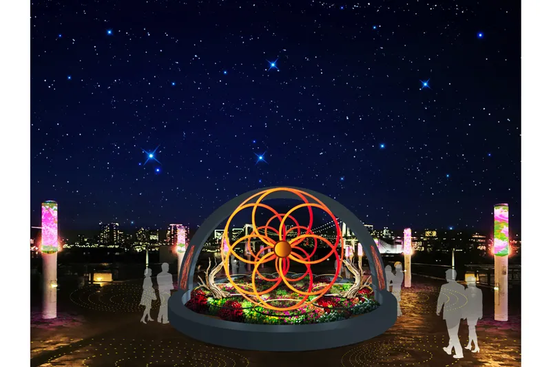 昼と夜で表情を変える　花と光のシンフォニー　※画像はイメージです