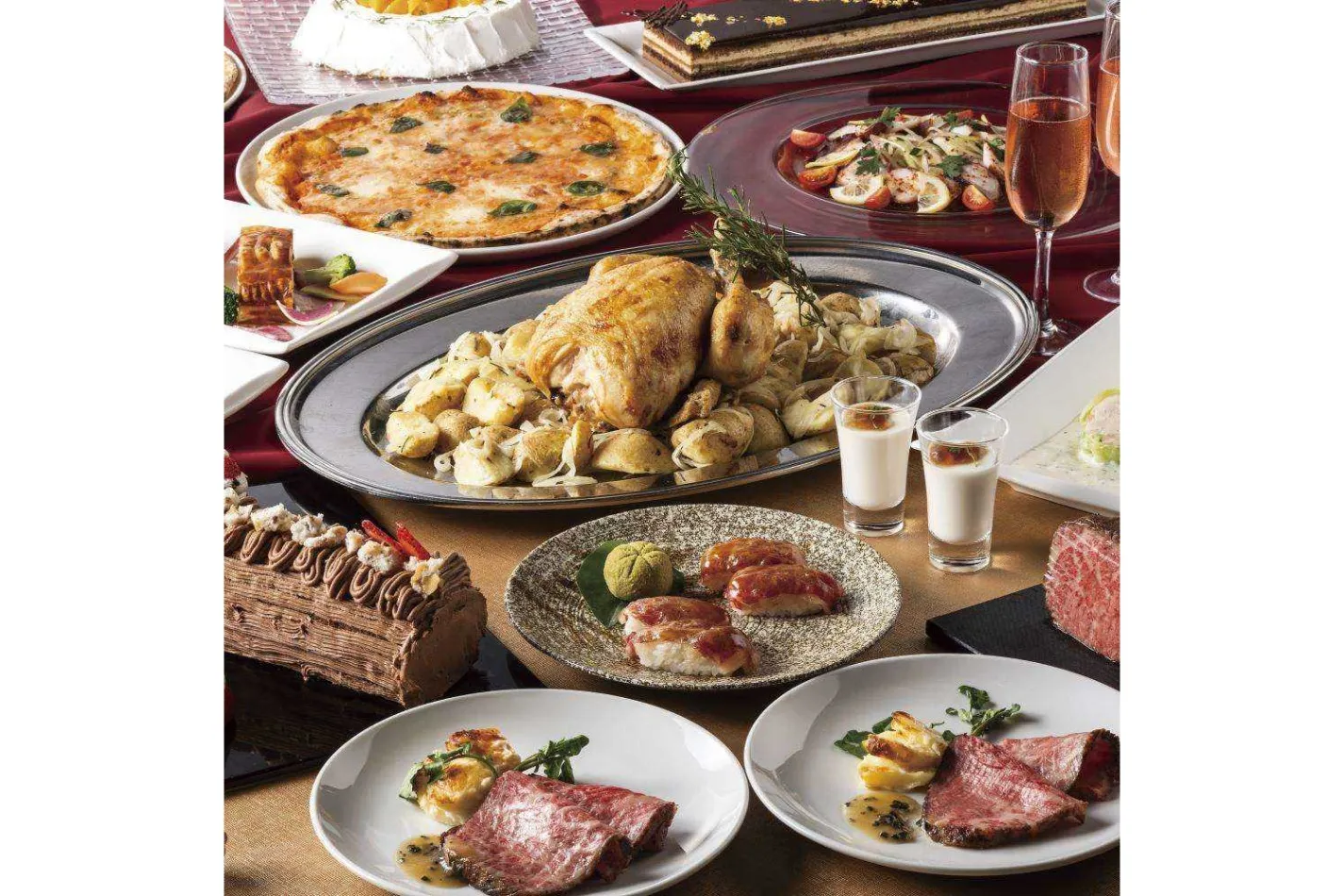 【クリスマス】国産牛ローストビーフやブッシュドノエルなど【レストラン ラ・ベランダ アパホテル＆リゾート横浜ベイタワー】_1
