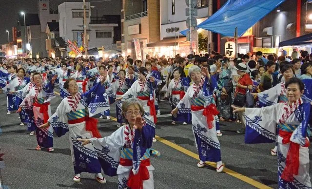 志木の夏祭り　民踊流し