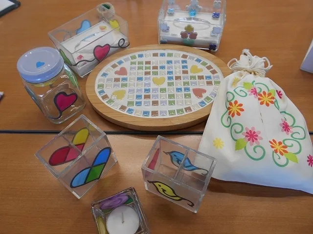 押し花＆山の幸染め＆グラスアート＆タイルクラフト体験教室（3月）