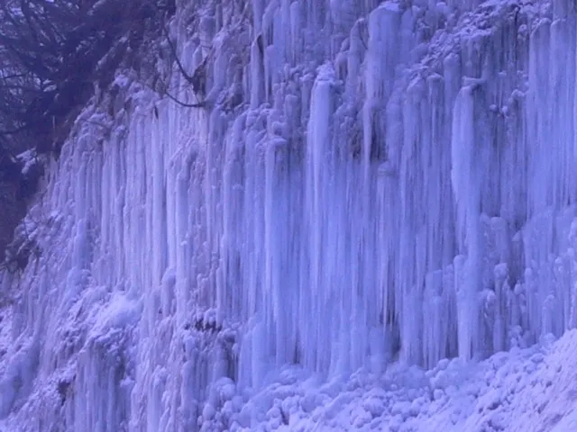 白川氷柱群ライトアップ