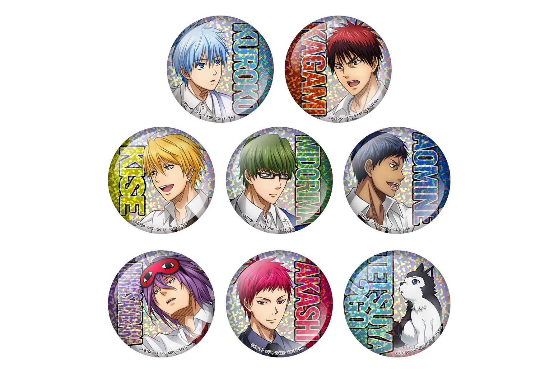 銀魂 坂田銀時 銀さん 銀時 黒子のバスケ ホログラム 缶バッジ 黒子のバスケ』アニメ10周年記念 黒子のバスケ × 銀魂 in