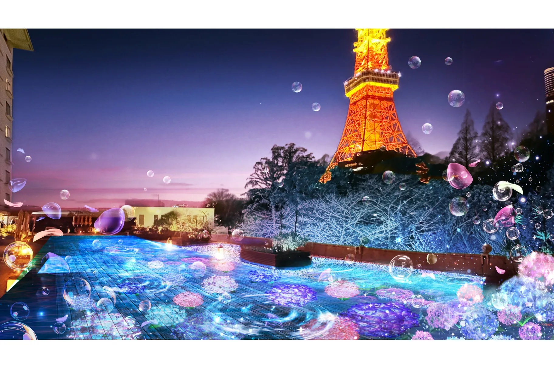 オーダー用パネル♥️夜景と女の子と猫 ポーチ、バッグ等ハンドメイド