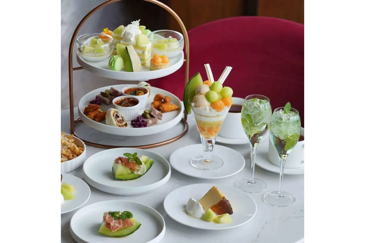 【平日アフタヌーンティー】Melon Afternoon Tea【TOKYO NODE DINING】_1
