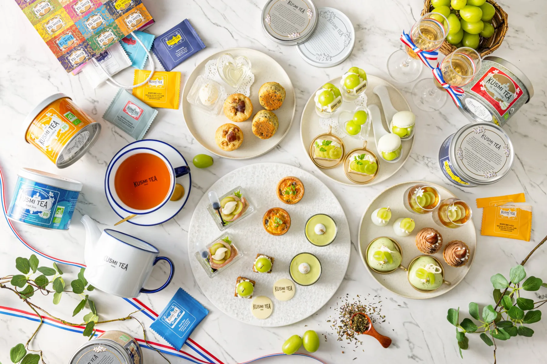 Shine Muscat Afternoon Tea Set～KUSMI TEA Collaboration～【川越プリンスホテル】_1