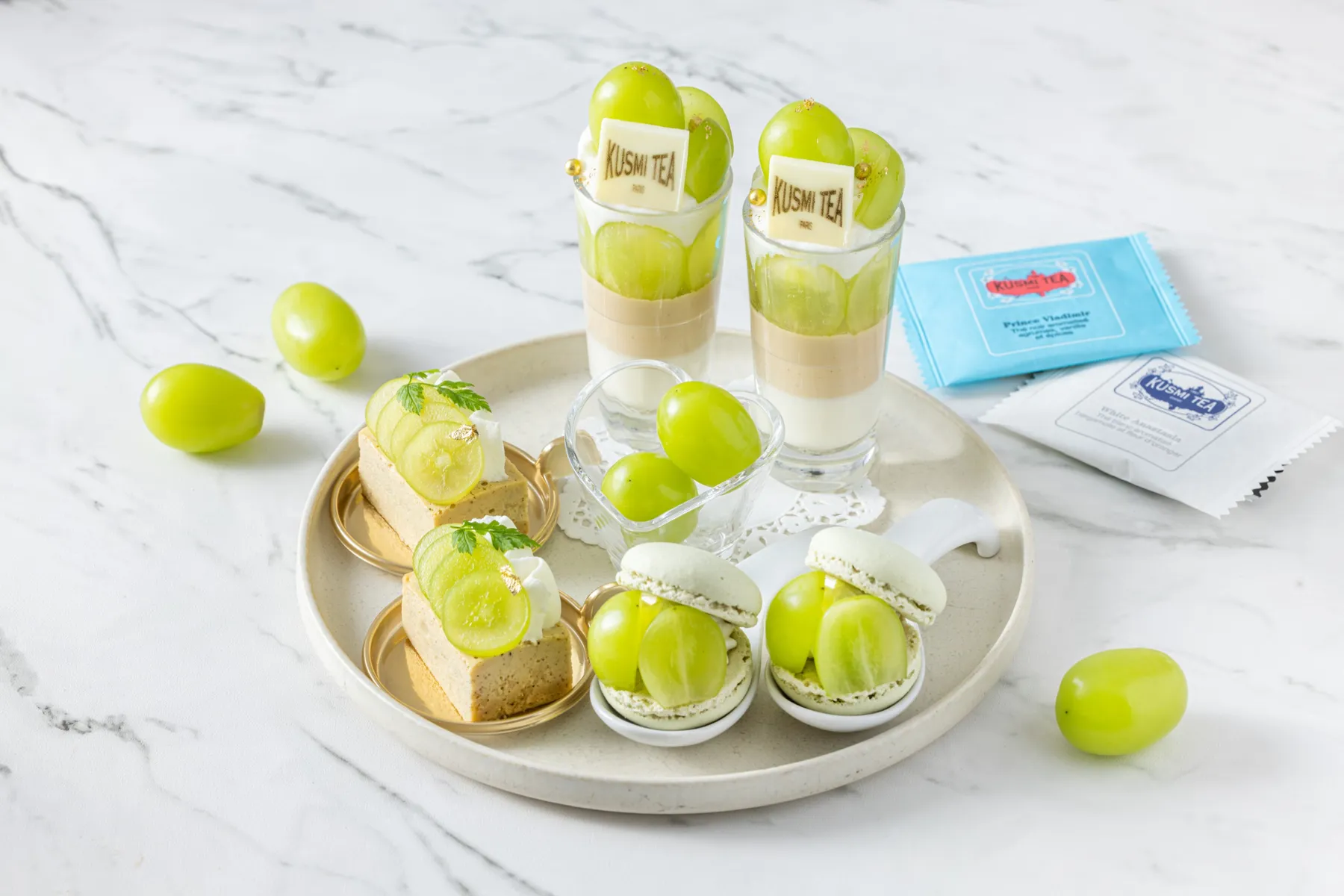 Shine Muscat Afternoon Tea Set～KUSMI TEA Collaboration～【川越プリンスホテル】_2